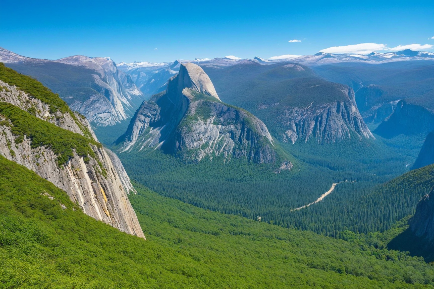 ((Hyper-Realistic)) photo of valley in national park,  valley with mountain and forest,  an impressive rock on top) BREAK...