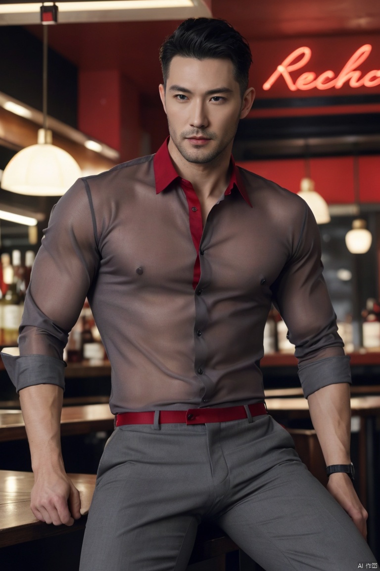 1man,  fashion model,  male focus on Tensor.Art