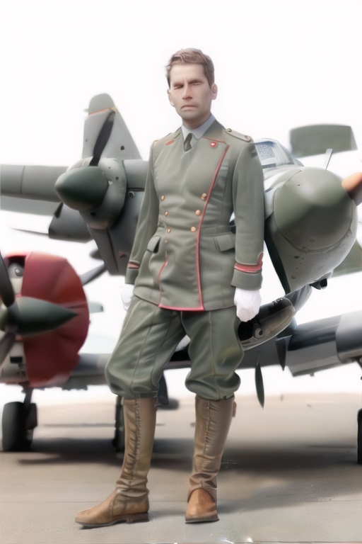 man in WWI german pilot uniform,  realistic on Tensor.Art