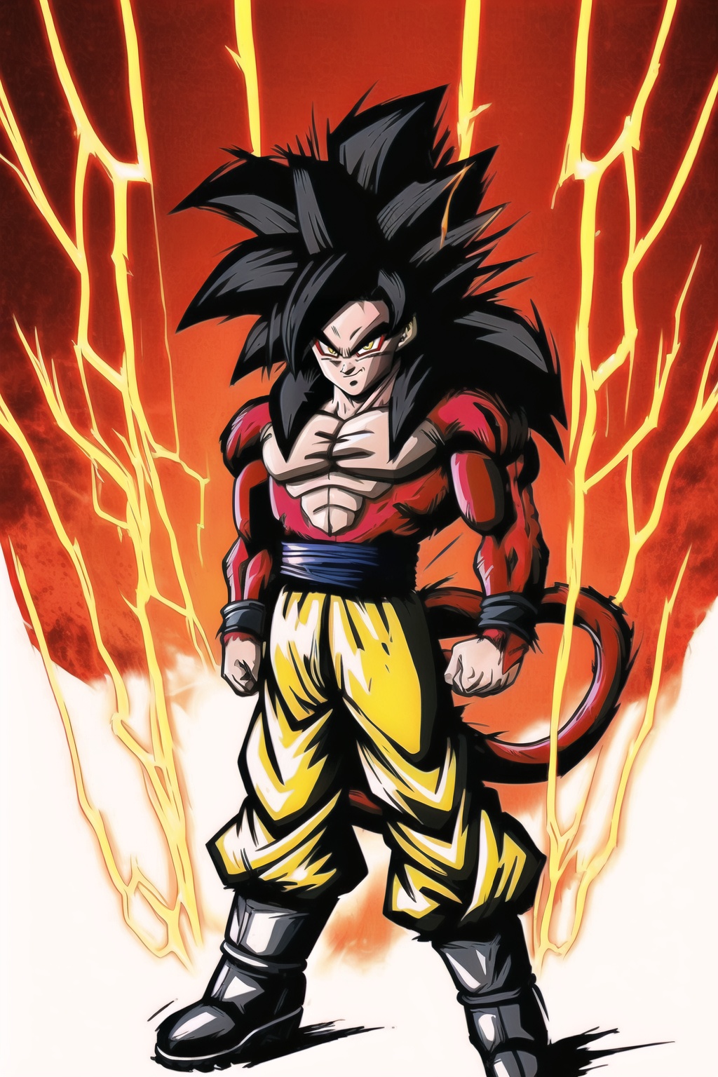 Super_Saiyan_4_Goku,  highres, on Tensor.Art