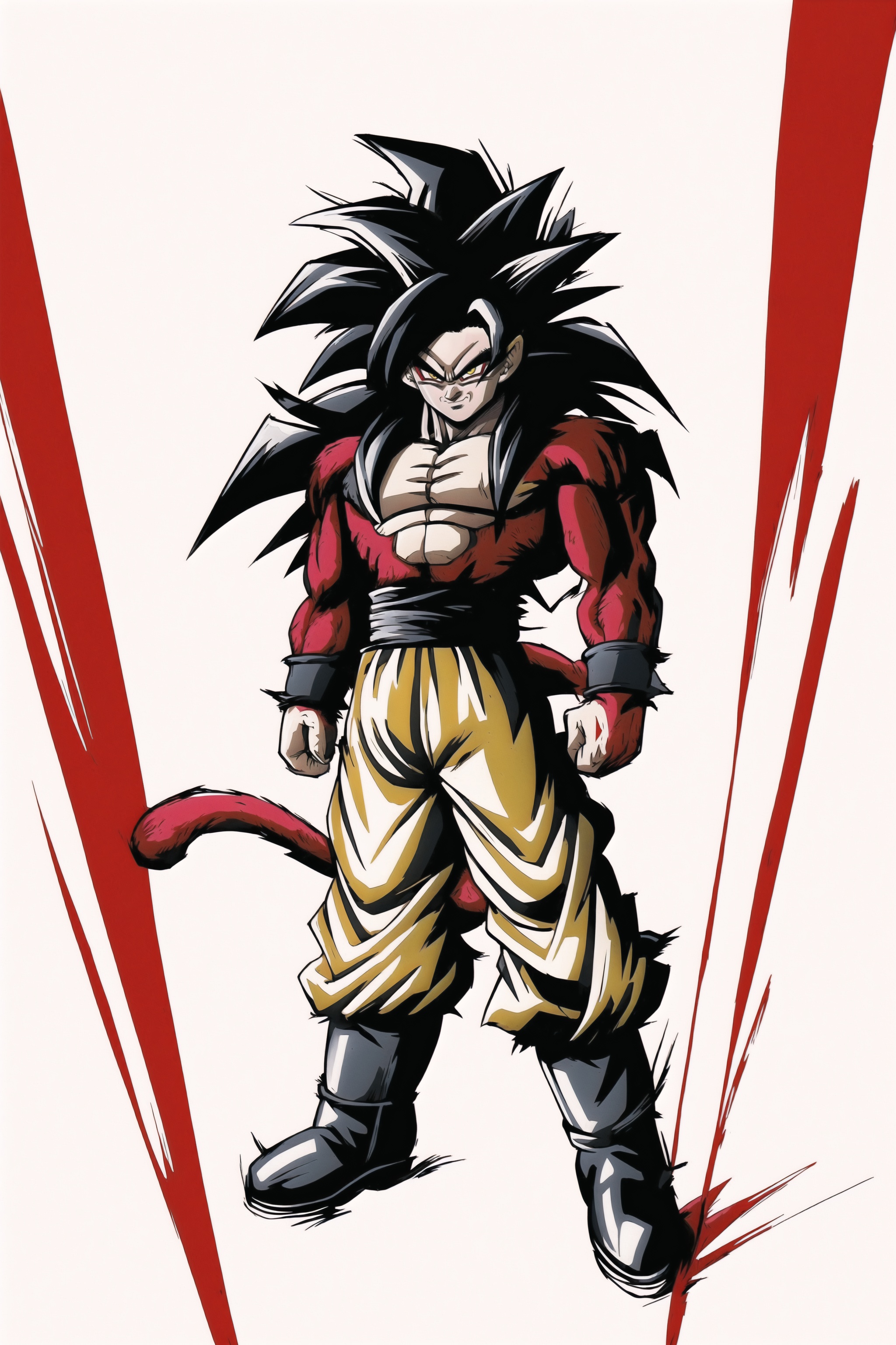 Super_Saiyan_4_Goku,  highres, on Tensor.Art