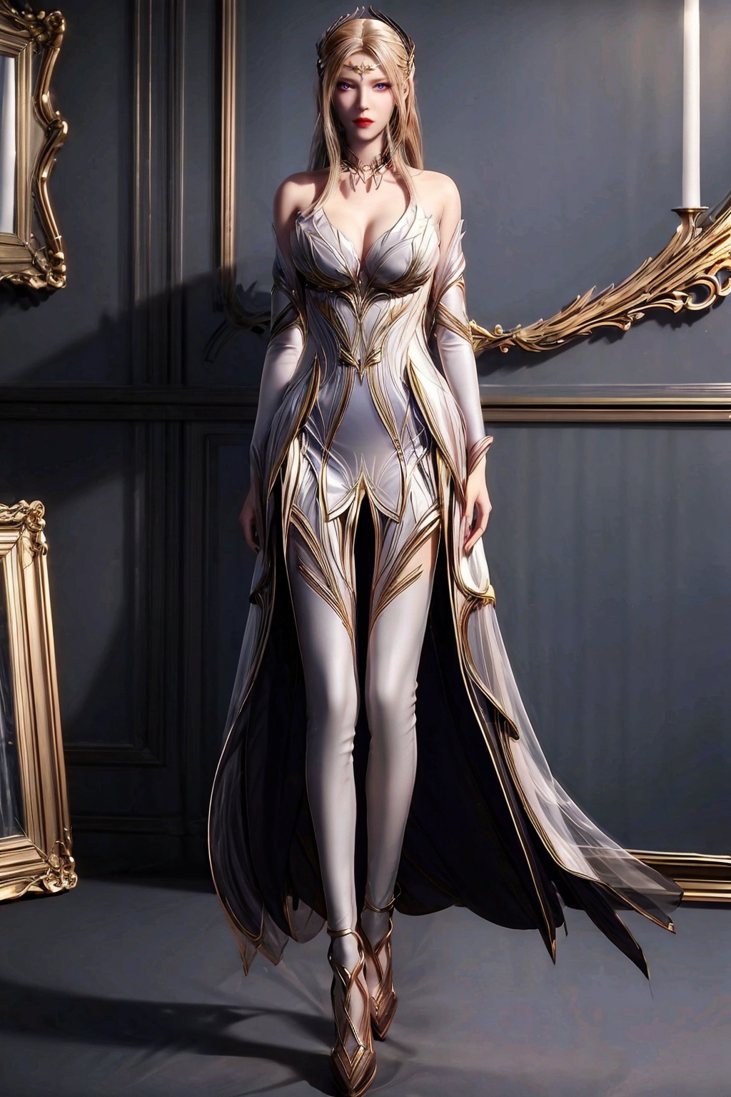 Transparent tulle,  big breasts on Tensor.Art
