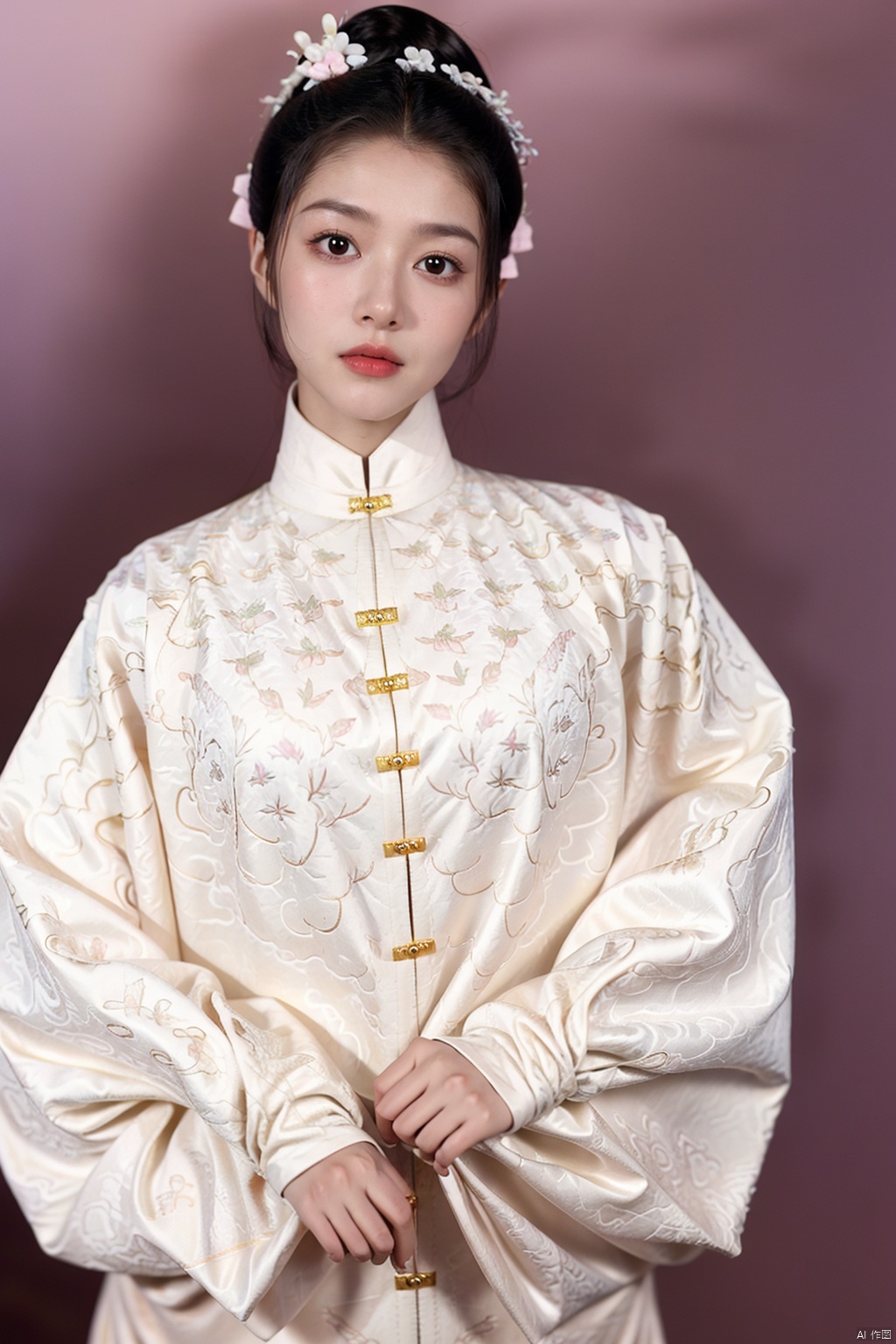 (global illumination, reality,ray tracing, HDR, unreal rendering, reasonable design, high detail, masterpiece,best quality, ultra high definition, movie lighting),
1girl,outdoor,looking_at_viewer,side_blunt_bangs,china_dress,chinese_style,big breasts,pose,solo,1girl,black hair,black eyes, , hanfu