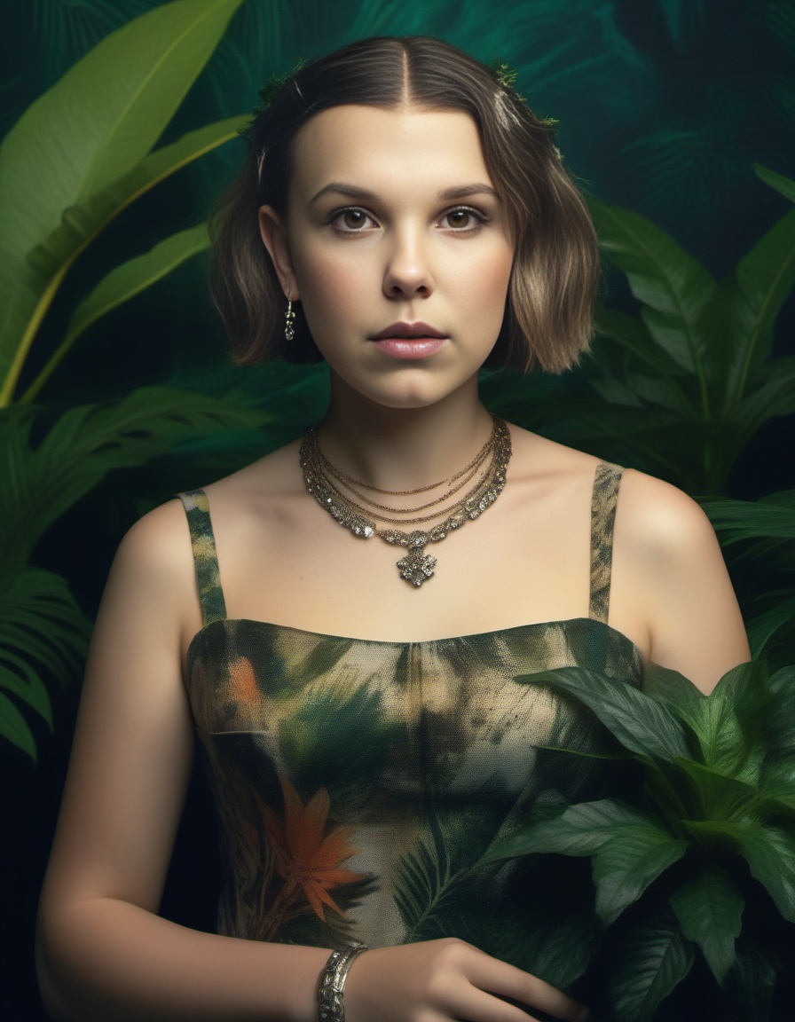 MillieBobbyBrown,  portrait,  close up of a Young Average plump on Tensor.Art