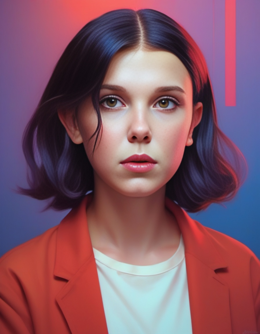MillieBobbyBrown,  Your hopeful eyes saw only me highres highly detailed best quality UHD RTX by Ilya Kuvshinov Tom Bagsha...