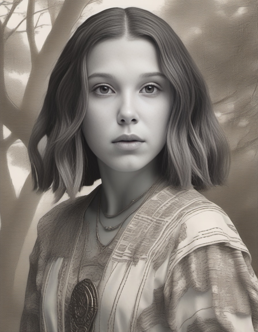 MillieBobbyBrown,  portrait,  close up of a Pure tiny Mayan on Tensor.Art