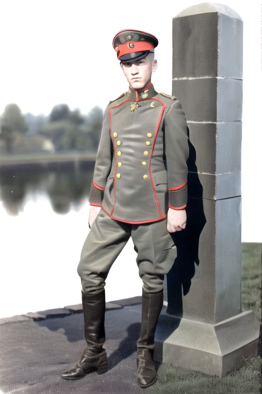 man in WWI uniform on Tensor.Art