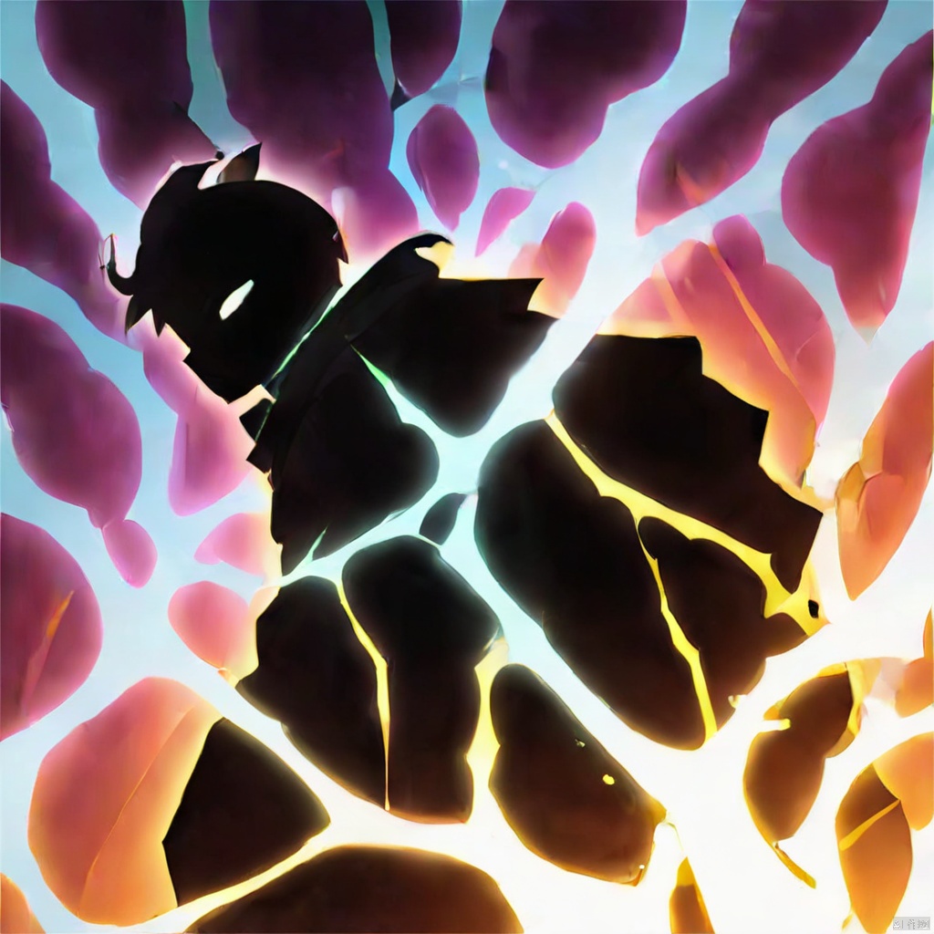 Ash, Naruto, Silhouette, Glow