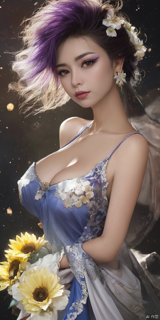 1girl,  Han Chinese girls,  purple Hanfu on Tensor.Art