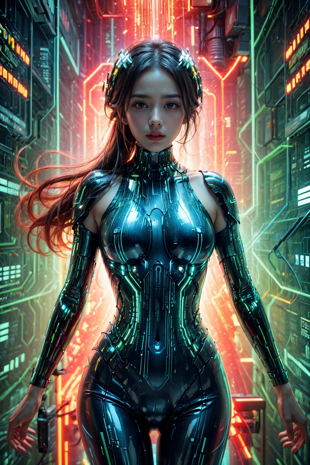 High quality,  8K Ultra HD,  vibrant canvas with colorful binary code cascade on Tensor.Art