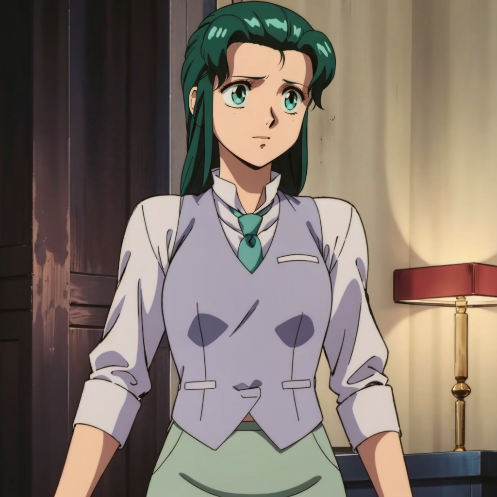 Anri,  1girl,  green hair on Tensor.Art