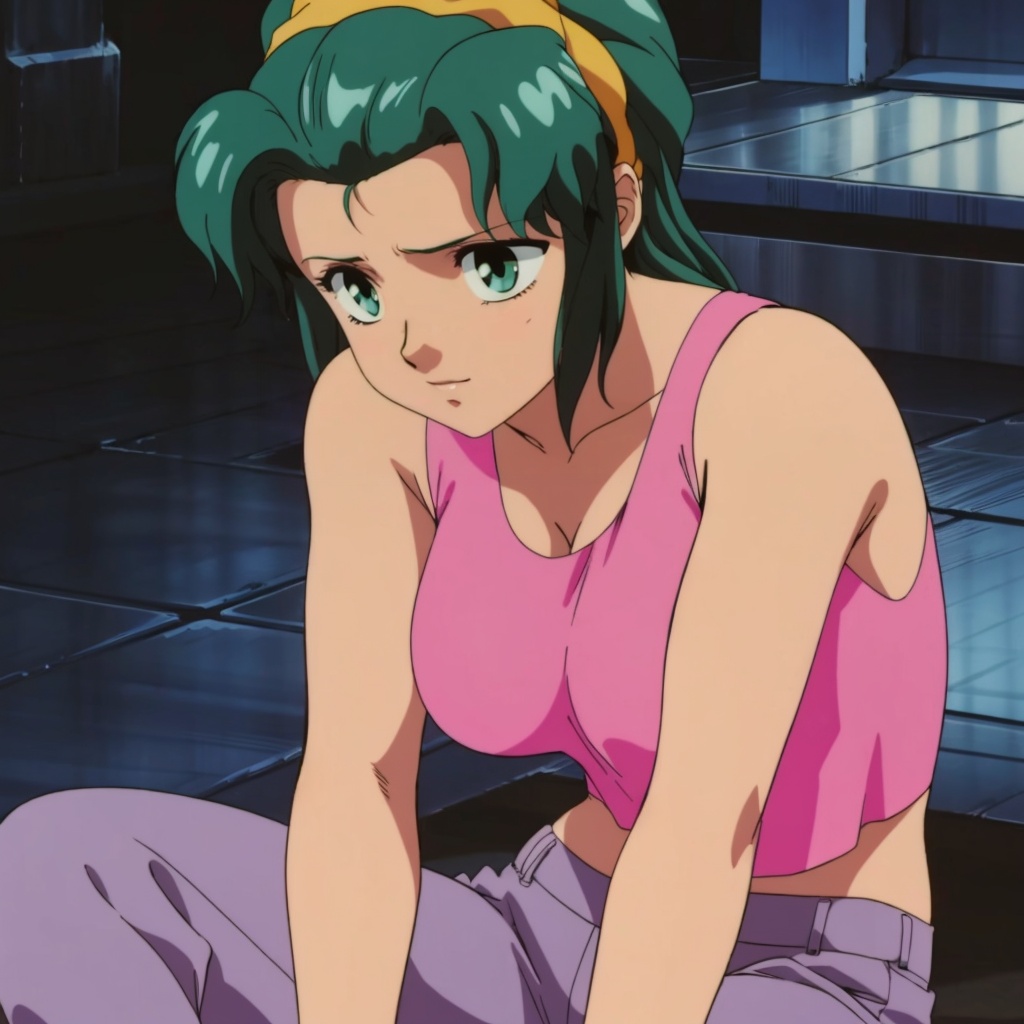 Anri,  1girl,  green hair on Tensor.Art