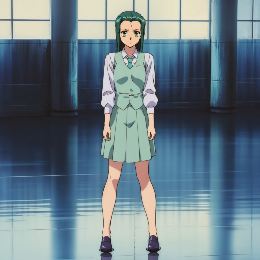 Anri,  1girl,  green hair on Tensor.Art