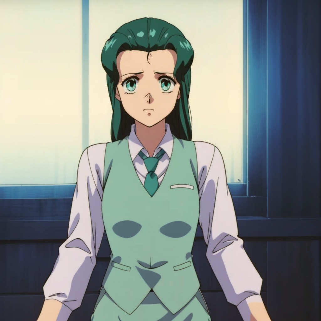 Anri,  1girl,  green hair on Tensor.Art