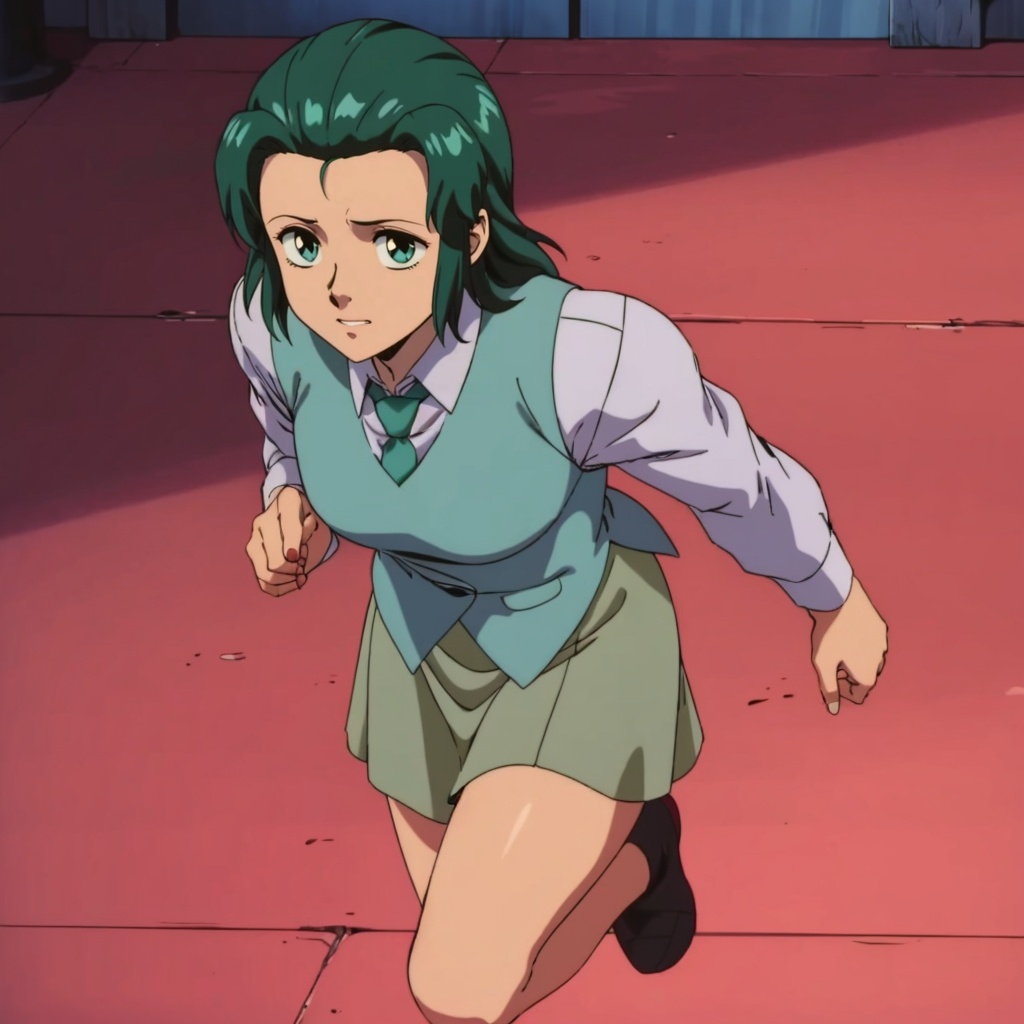 Anri,  1girl,  green hair on Tensor.Art