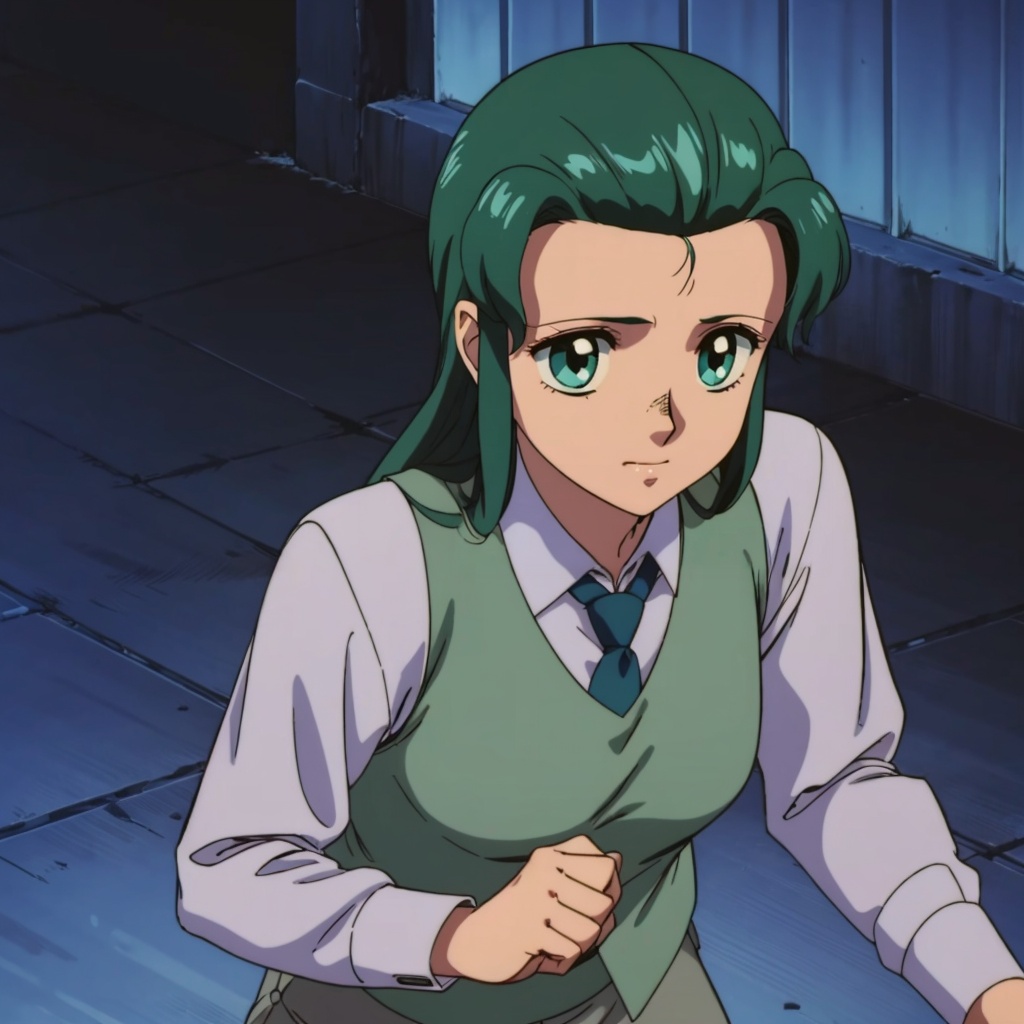 Anri,  1girl,  green hair on Tensor.Art