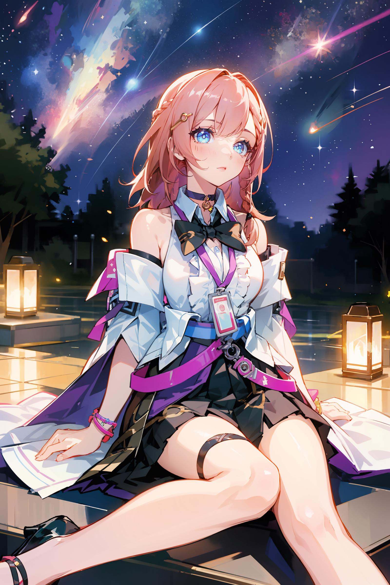 1girl,  asta \(honkai: star rail\),  detached sleeves on Tensor.Art