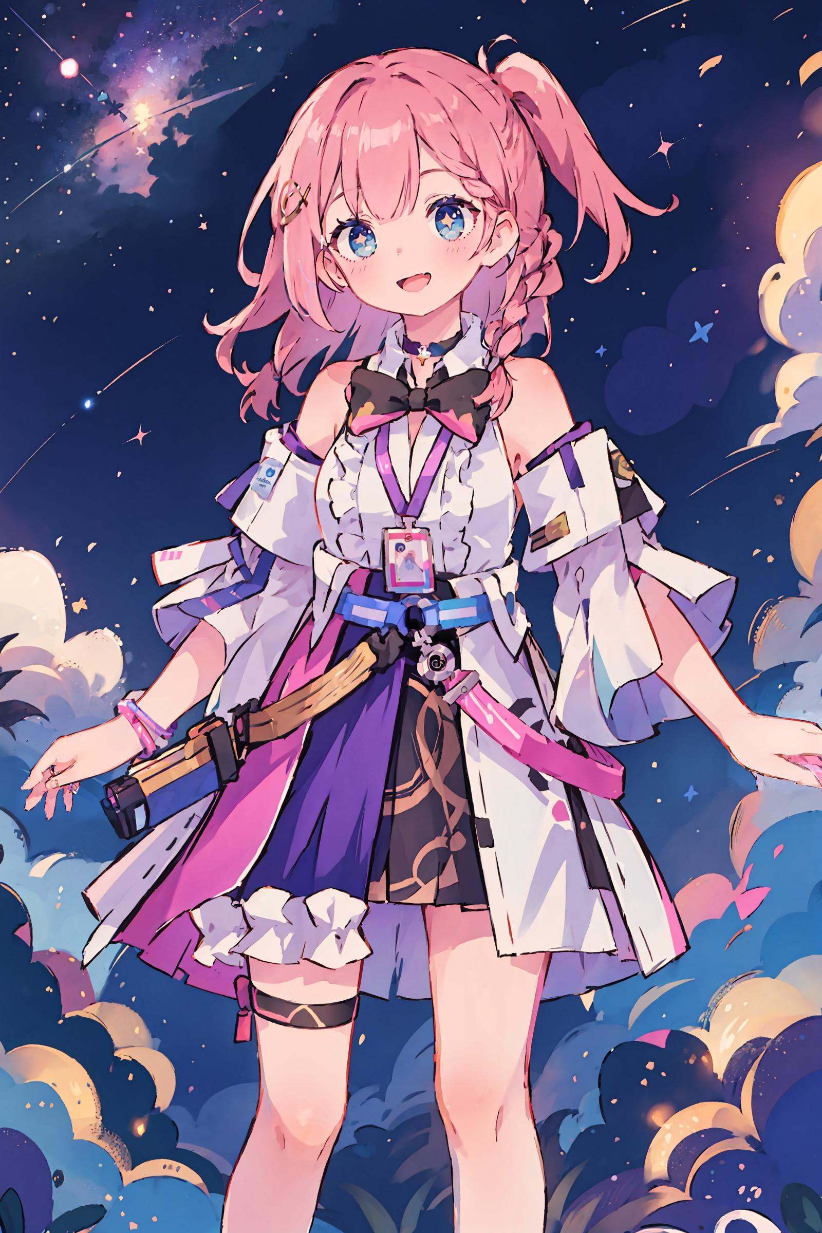 1girl,  asta \(honkai: star rail\),  detached sleeves on Tensor.Art