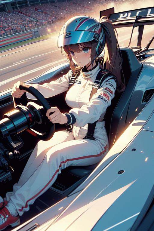 (((masterpiece))),  (((best quality))),  (((driving a formula racing))) on Tensor.Art