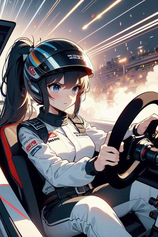 (((masterpiece))),  (((best quality))),  (((driving a formula racing))) on Tensor.Art