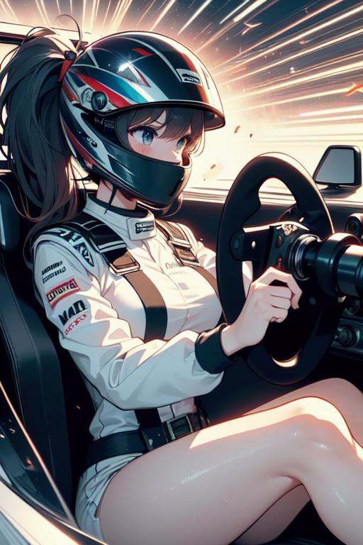 (((masterpiece))),  (((best quality))),  (((driving a formula racing))) on Tensor.Art