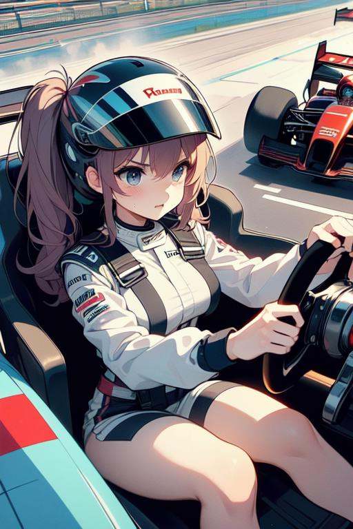 (((masterpiece))),  (((best quality))),  (((driving a formula racing))) on Tensor.Art