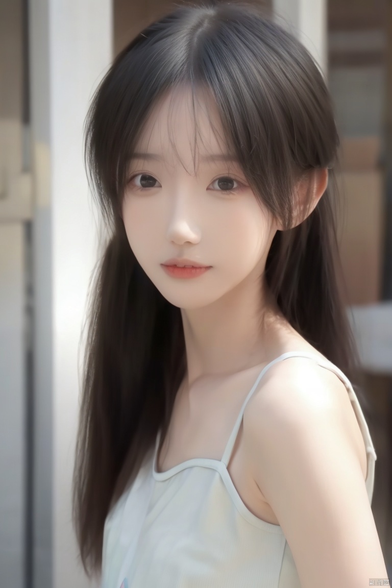  masterpiece, best quality, portrait , (Realistic:1.5), 1girl,slender_figure ,thin shoulder, nei,