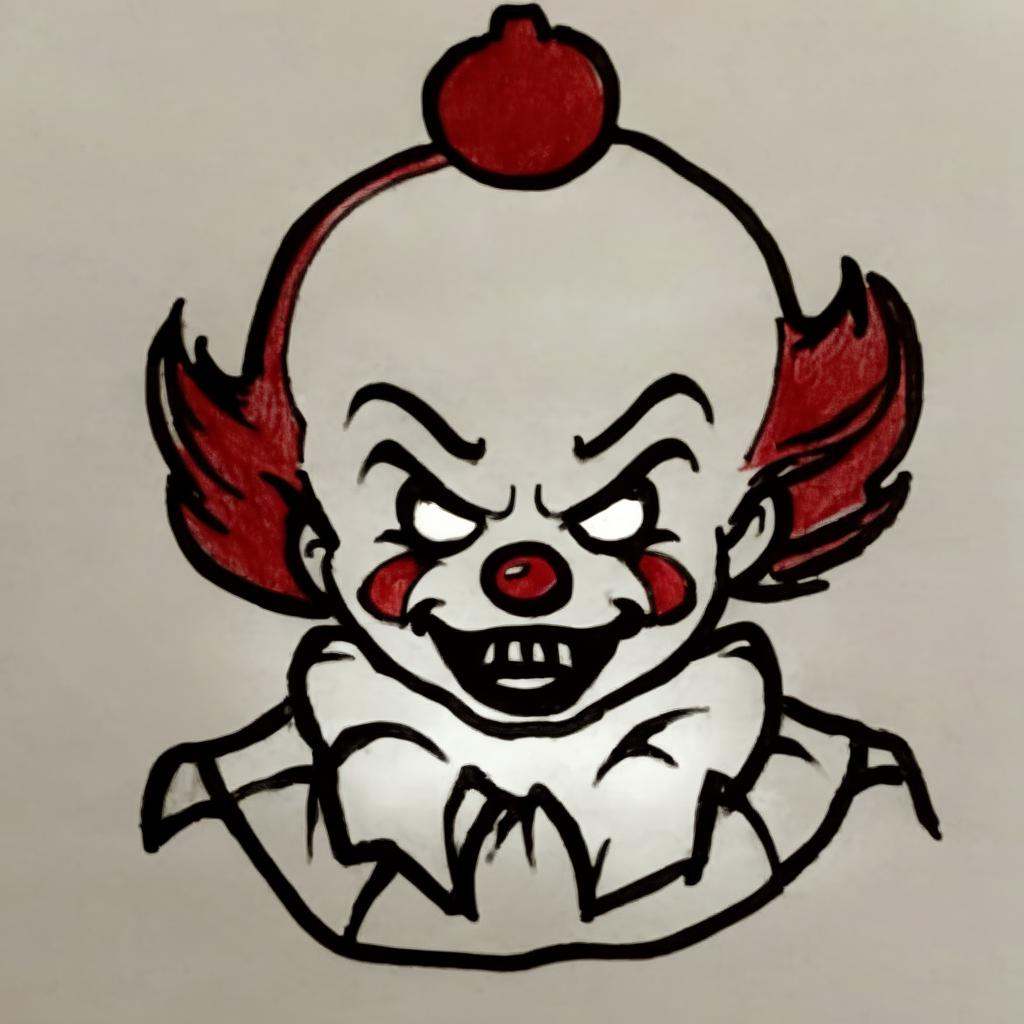 A drawing ofPennywise,  ,  doodle on Tensor.Art