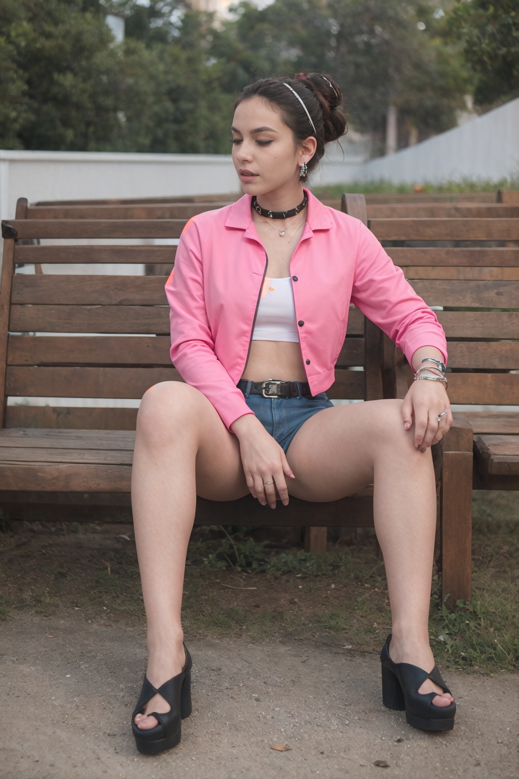 1girl,  double_bun,  sitting on Tensor.Art