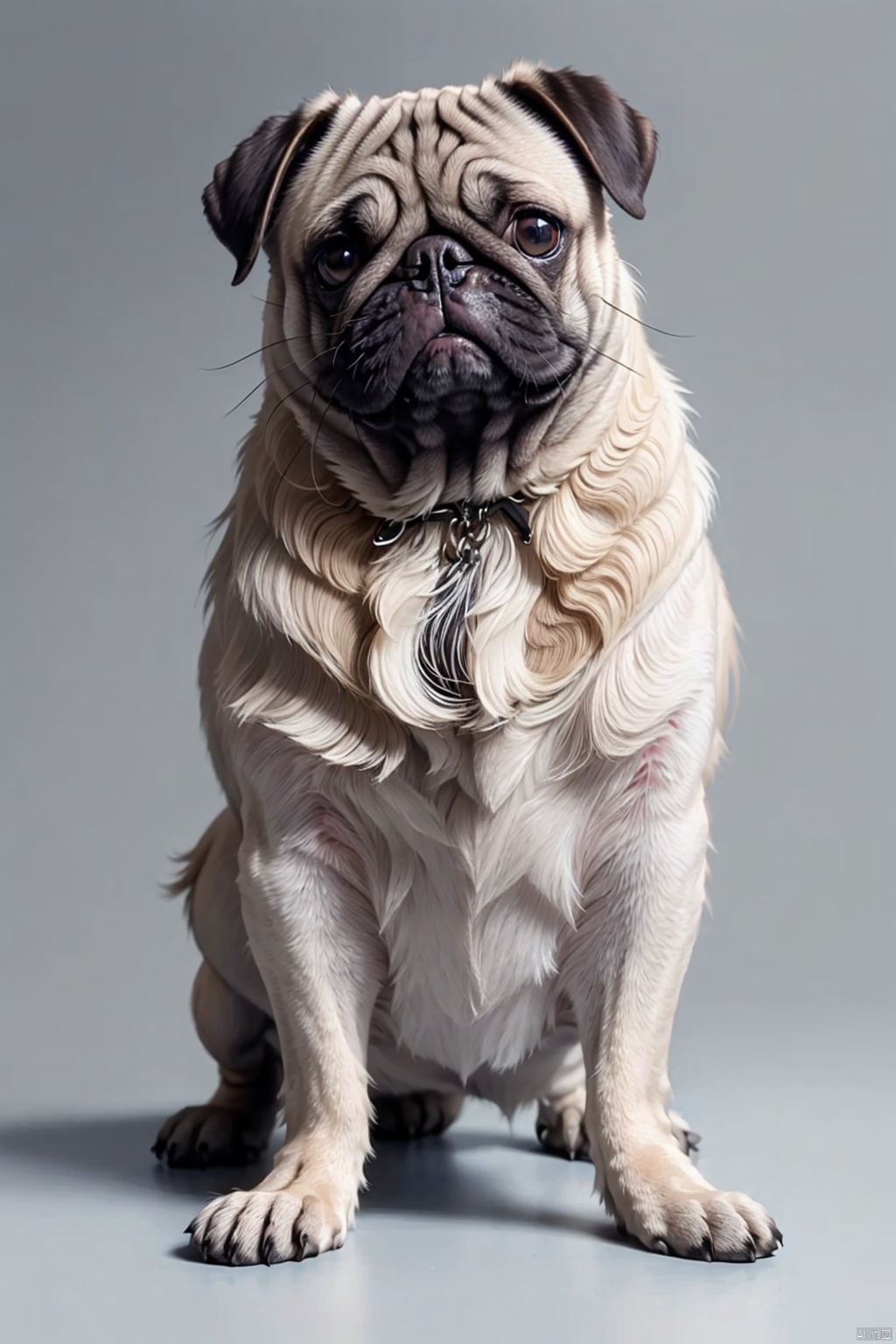  absurdres,absurdres,realistic,(full_shot:1.8), solo, Dog_pug,