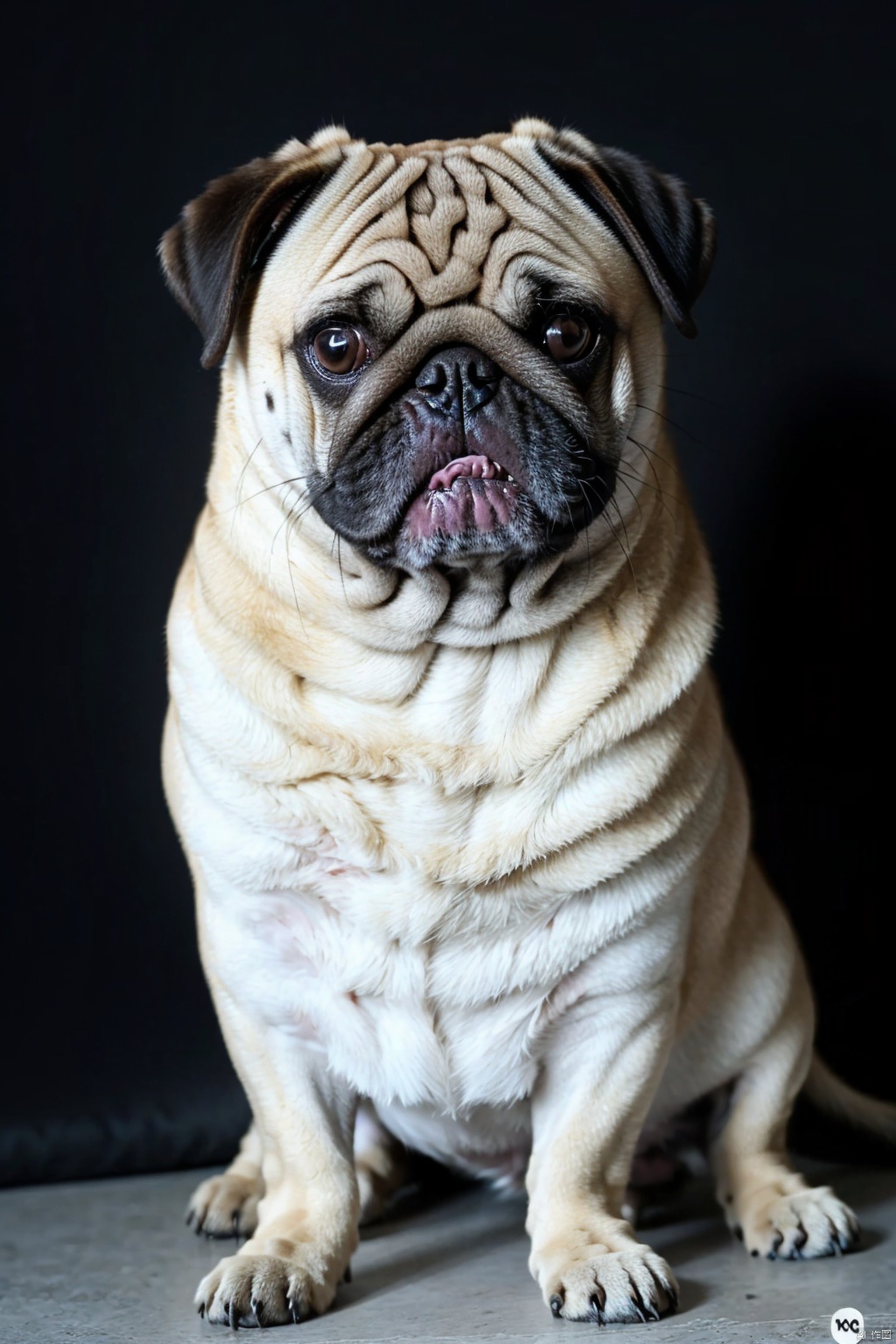  absurdres,absurdres,realistic,(full_shot:1.8), solo, Dog_pug,
