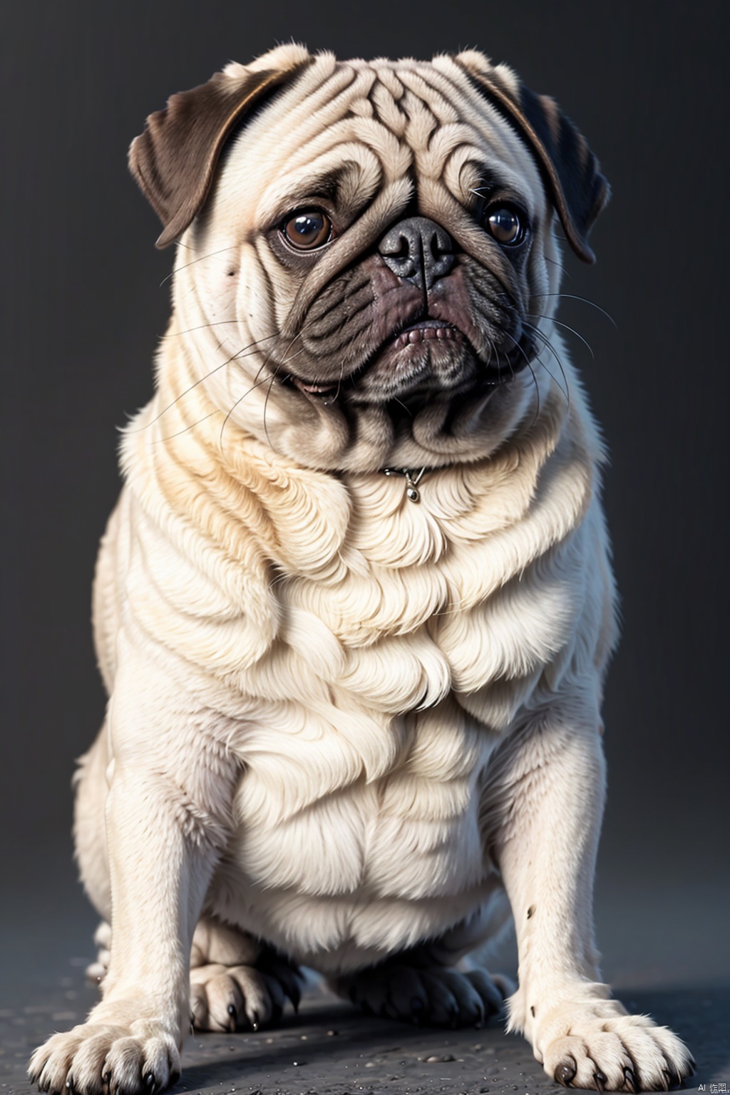  absurdres,absurdres,realistic,(full_shot:1.8), solo, Dog_pug,