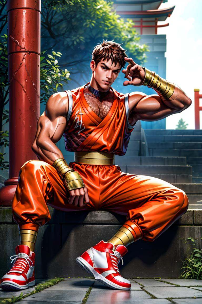 FFguy,  1guy,  orange dougi on Tensor.Art