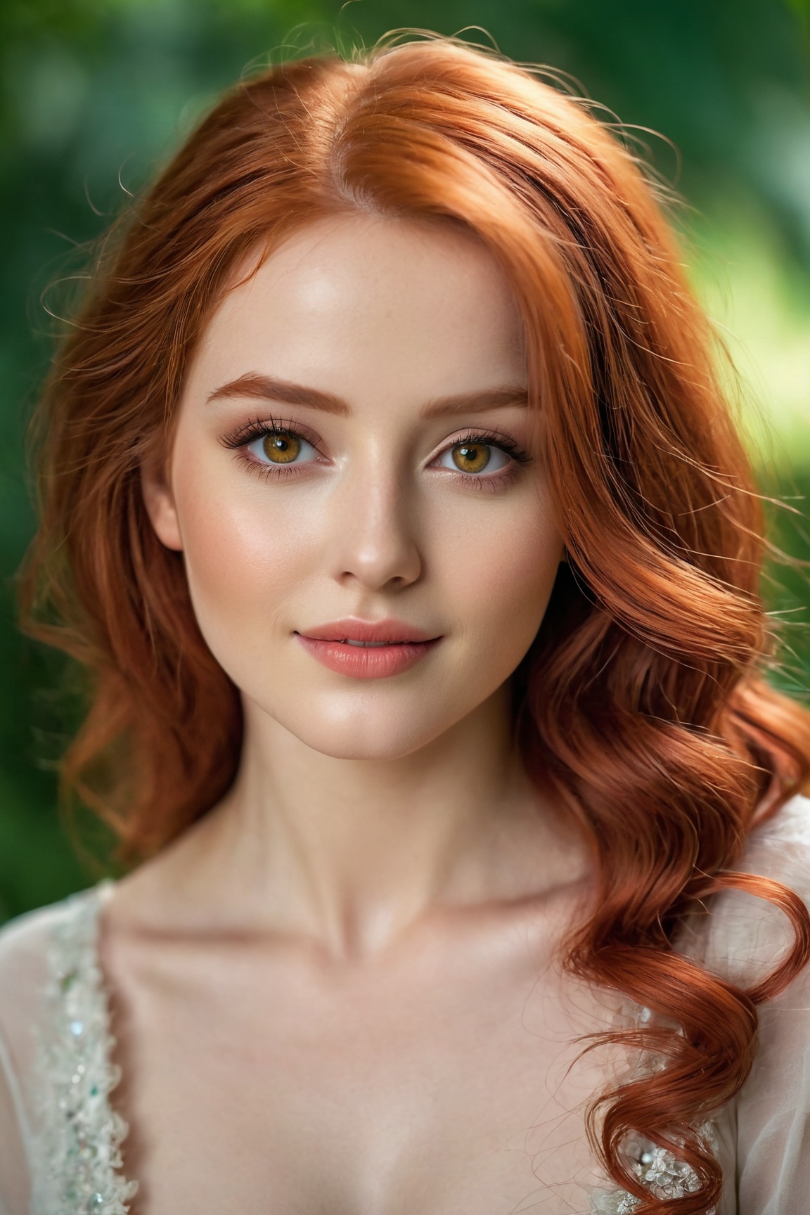 beautiful,  Tatar red-haired girl,  good figure on Tensor.Art