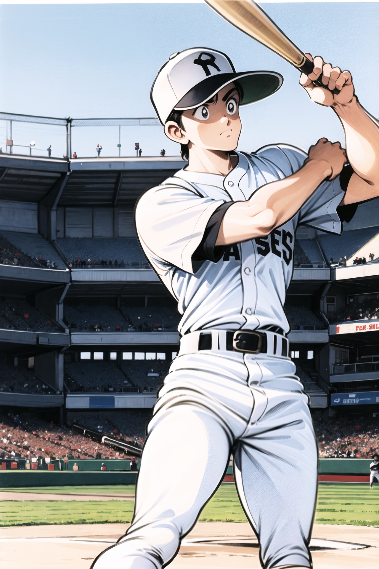 1boy,  baseball bat,  baseball uniform on Tensor.Art