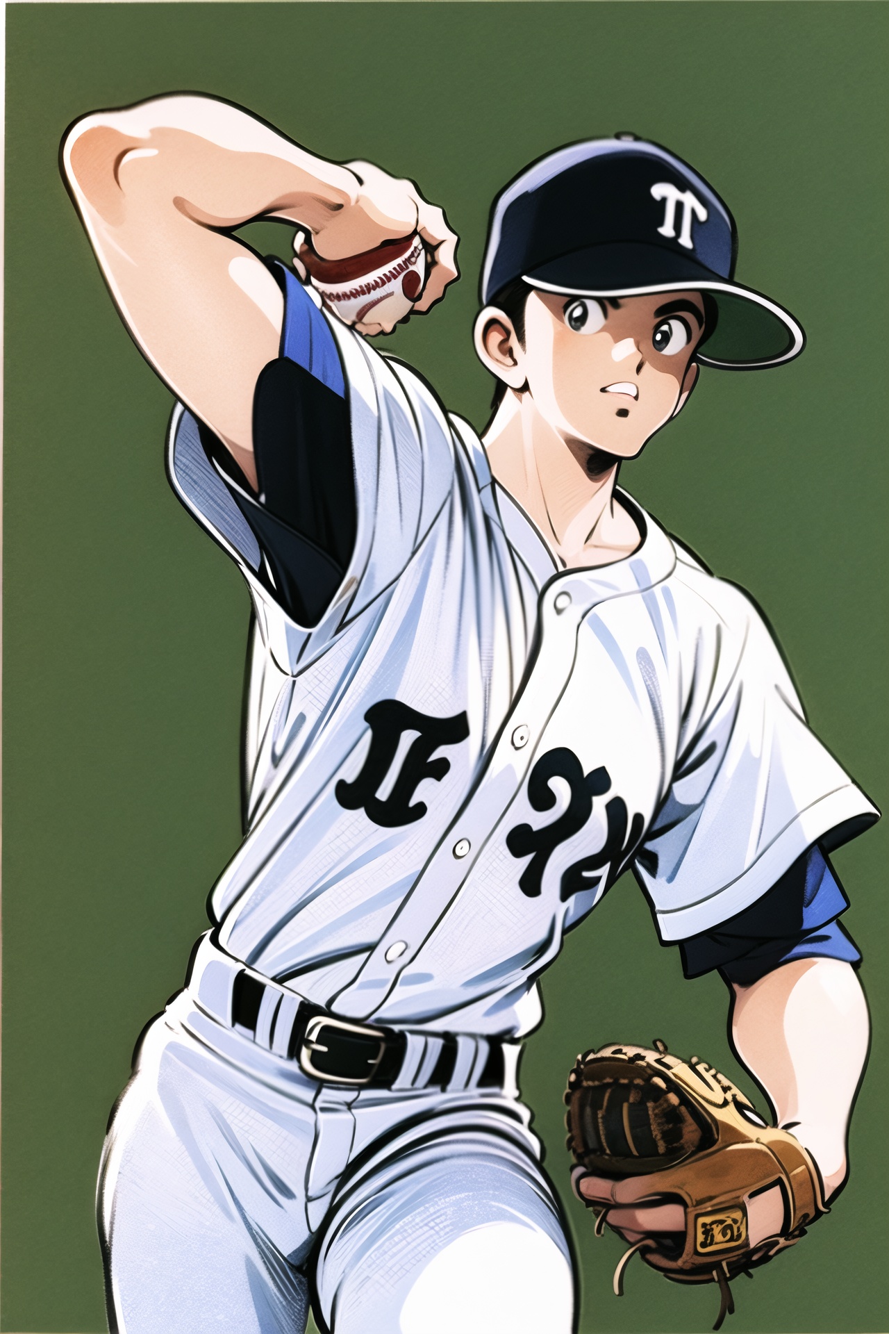 1boy,  male focus,  baseball mitt on Tensor.Art