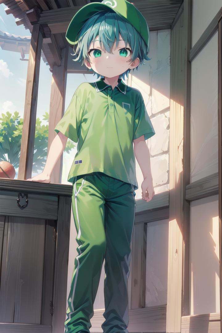 1boy,  aoi,  blue hair on Tensor.Art