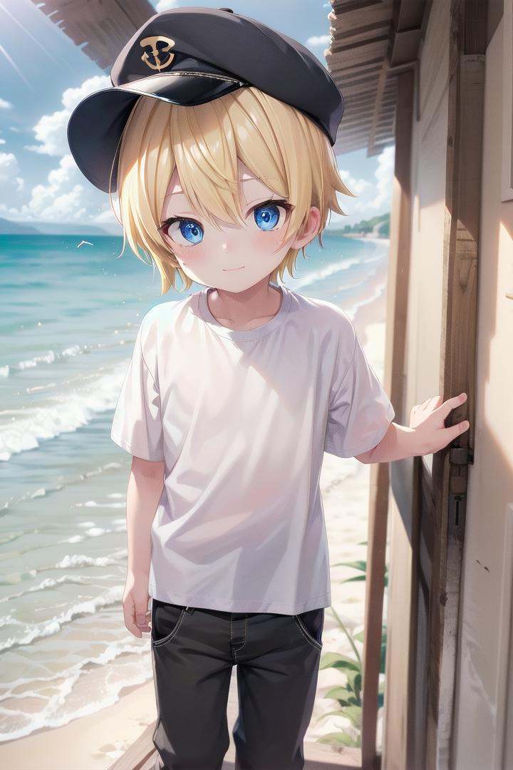 1boy,  aoki,  blonde hair on Tensor.Art