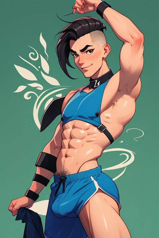 Genderless,  armpit hair,  enby on Tensor.Art