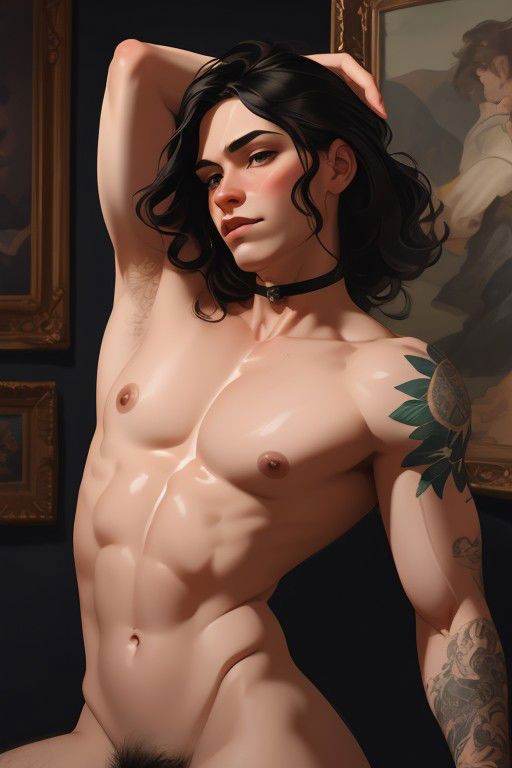 Genderless,  armpit hair,  enby on Tensor.Art