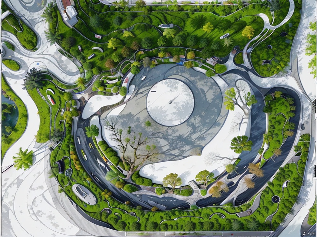 Topview,generaldrawing,masterplan,water,tree,丝路10, Topview,greenland,road,丝路,lake