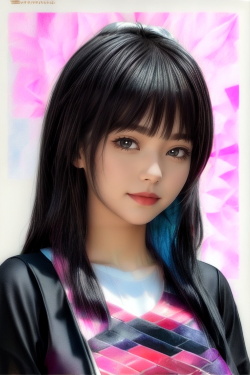 Exotic,  folk rock art style beautiful,  japanese fashion woman sketch. on Tensor.Art