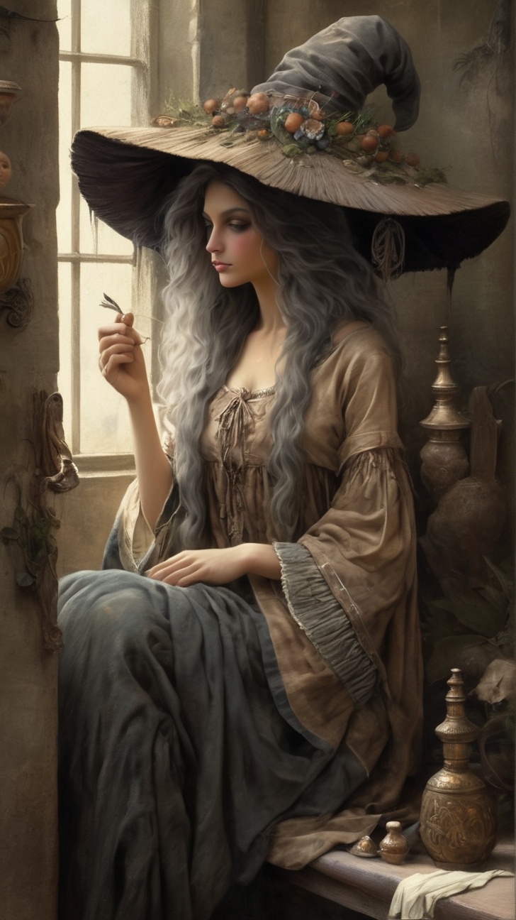 A girl,  InkyCapWitchyHat on Tensor.Art