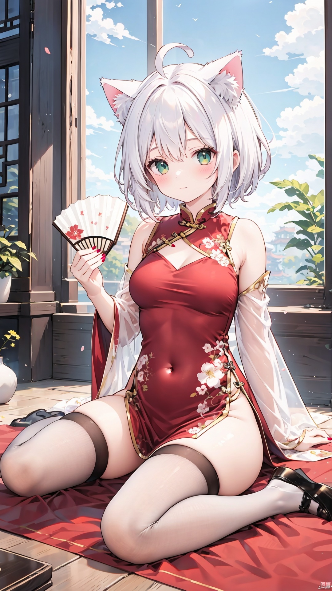 1girl,  solo,  animal ears on Tensor.Art