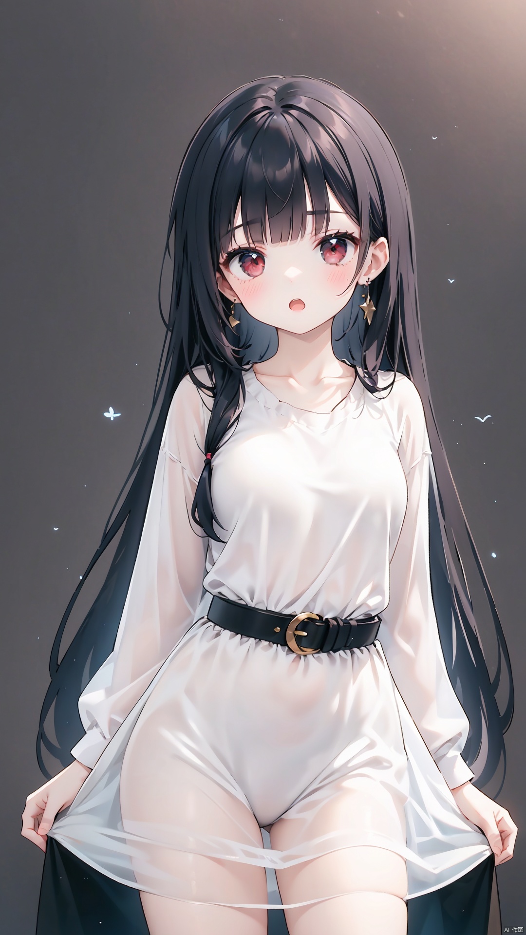 1girl,  solo,  black hair on Tensor.Art