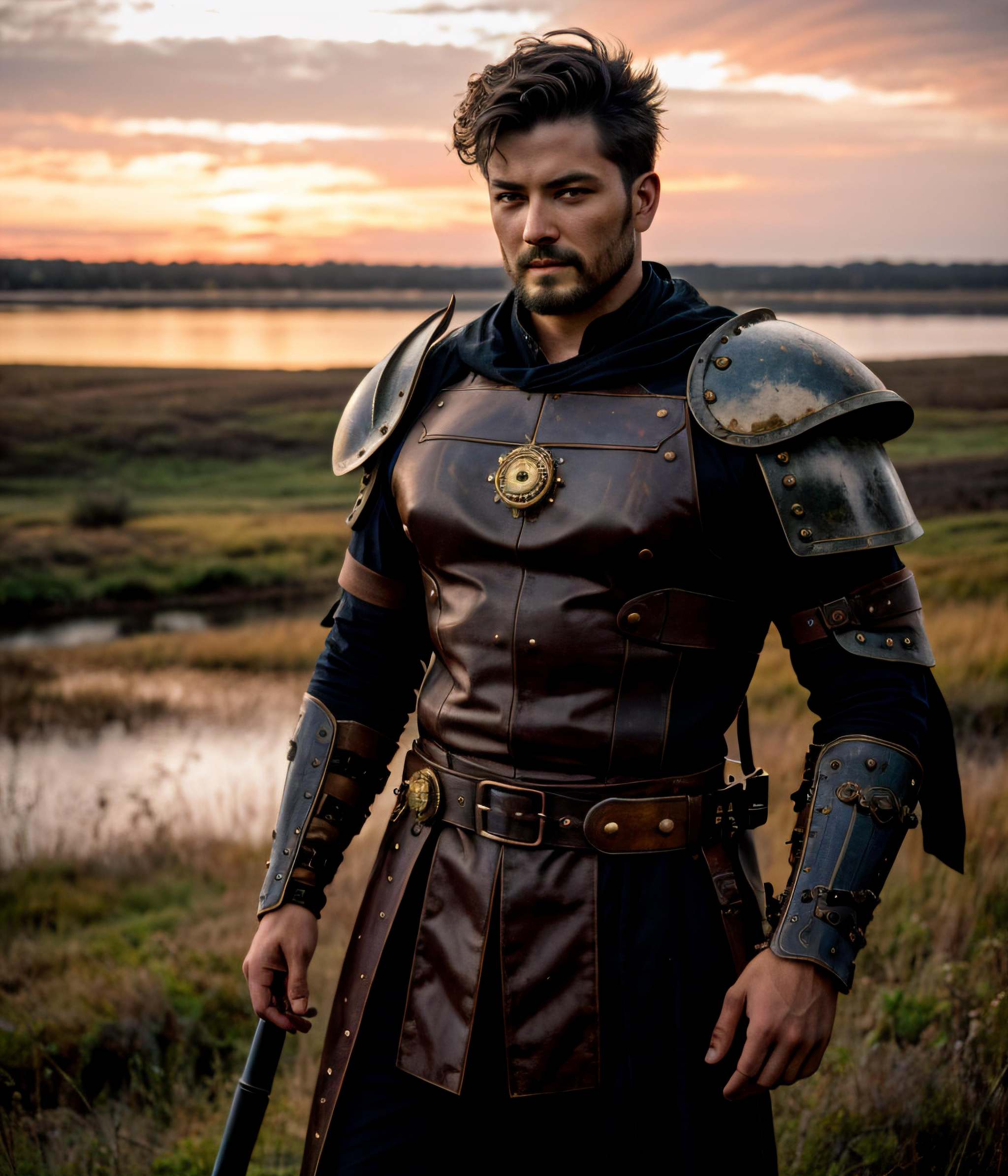 steampunk warrior man,  best quality,  HDR on Tensor.Art