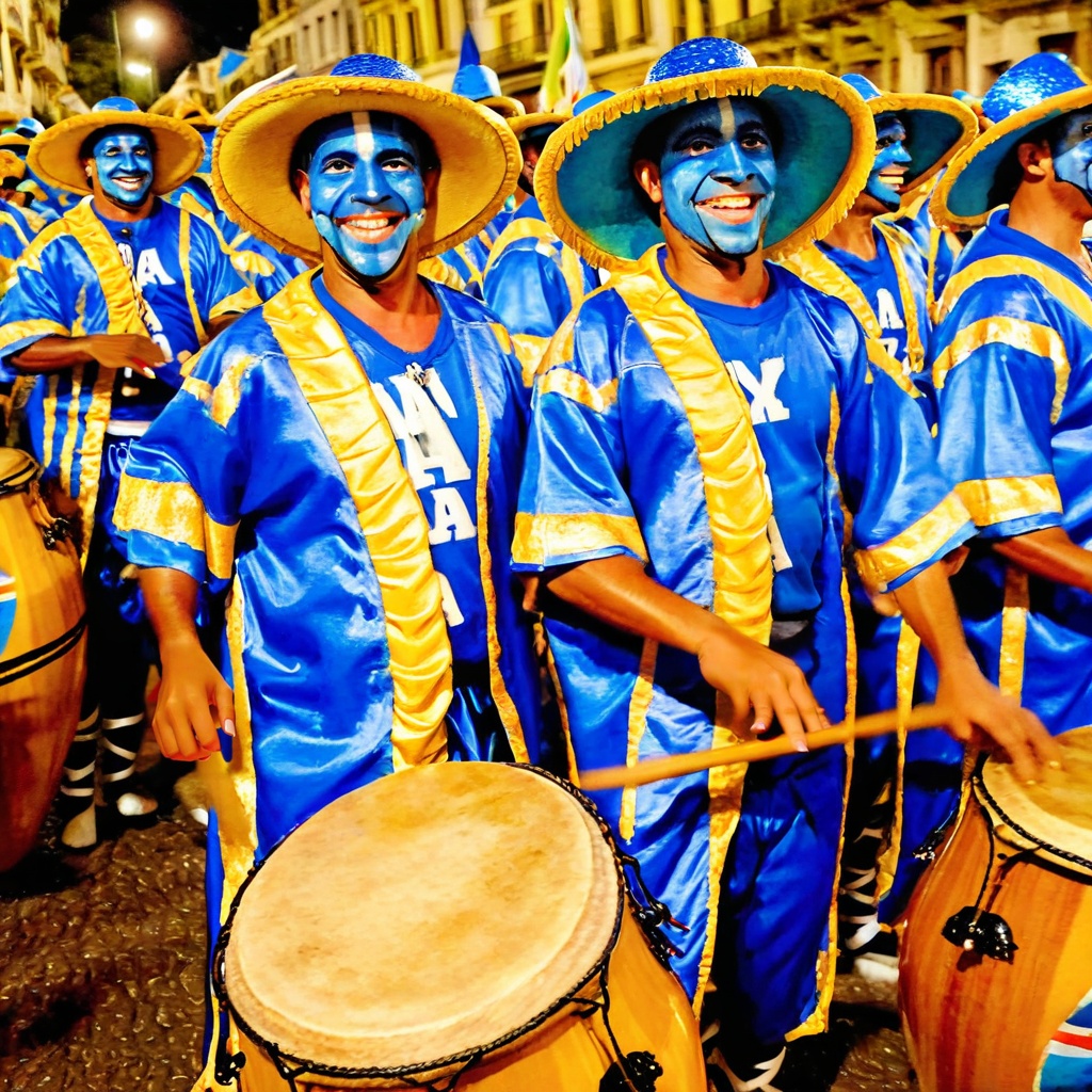 Tamborilero candombe,  uruguayan carnival,  lubolos on Tensor.Art
