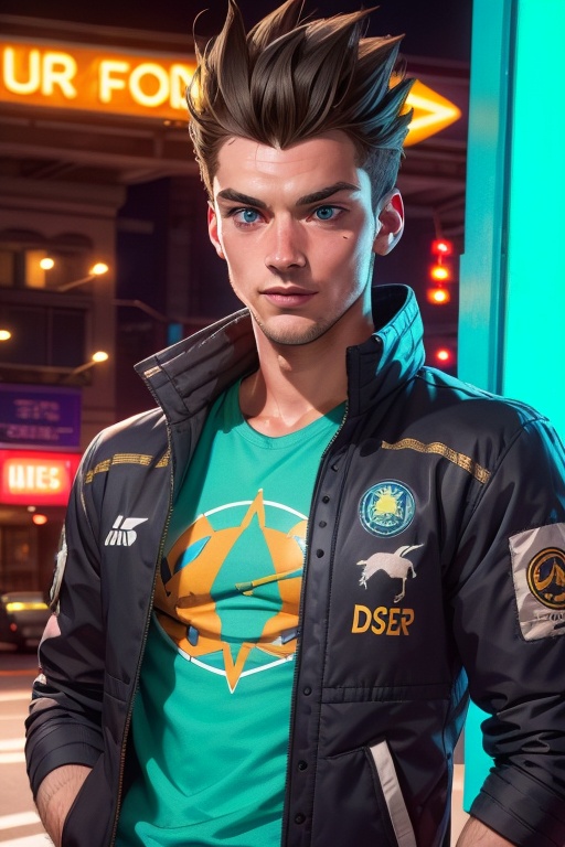David Haller is a handsome young man,  17 years old. He has a long black spiked hair,  blue eyes. wearing a jacket on Tens...