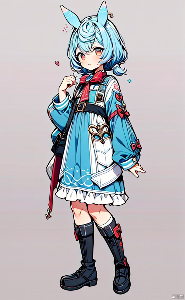  best_quality, extremely detailed details, simple,clean_picture, loli,1_girl,solo,((full_body)),
pretty face,extremely delicate and beautiful girls,(beautiful detailed eyes),red_eyes,blue_hair,animal_ears,segewen, , segewen
