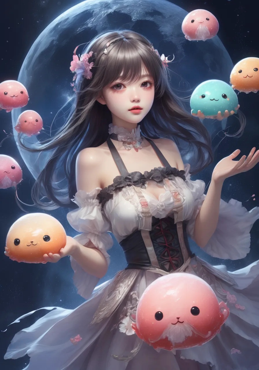 highres,  best quality,  summon deep dark fantasy kawaii mochi mochi wani wani panic on Tensor.Art